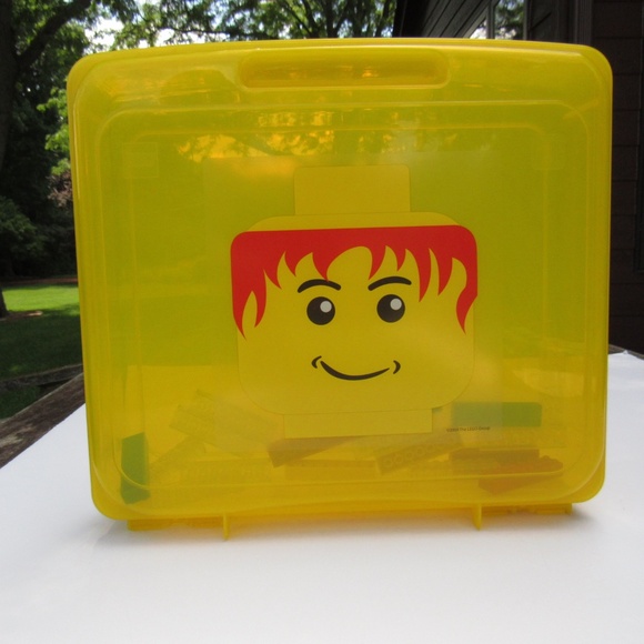 Lego Vintage Yellow Storage Case L:13" x W:13" x H:3" - Picture 1 of 5